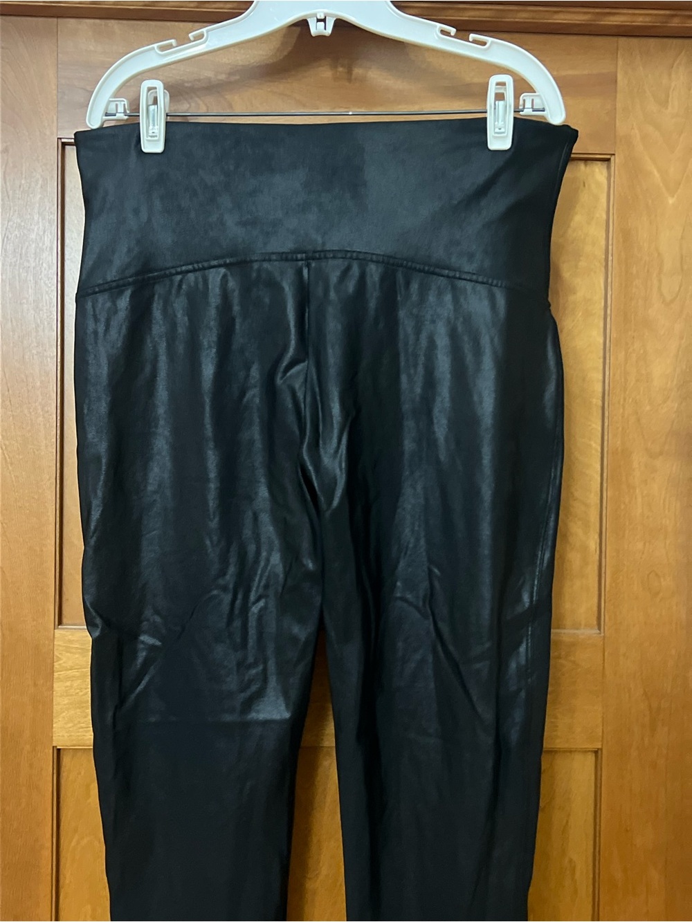 Spanx Faux Leather Black Leggings Womens 3X TALL - Picture 7 of 14